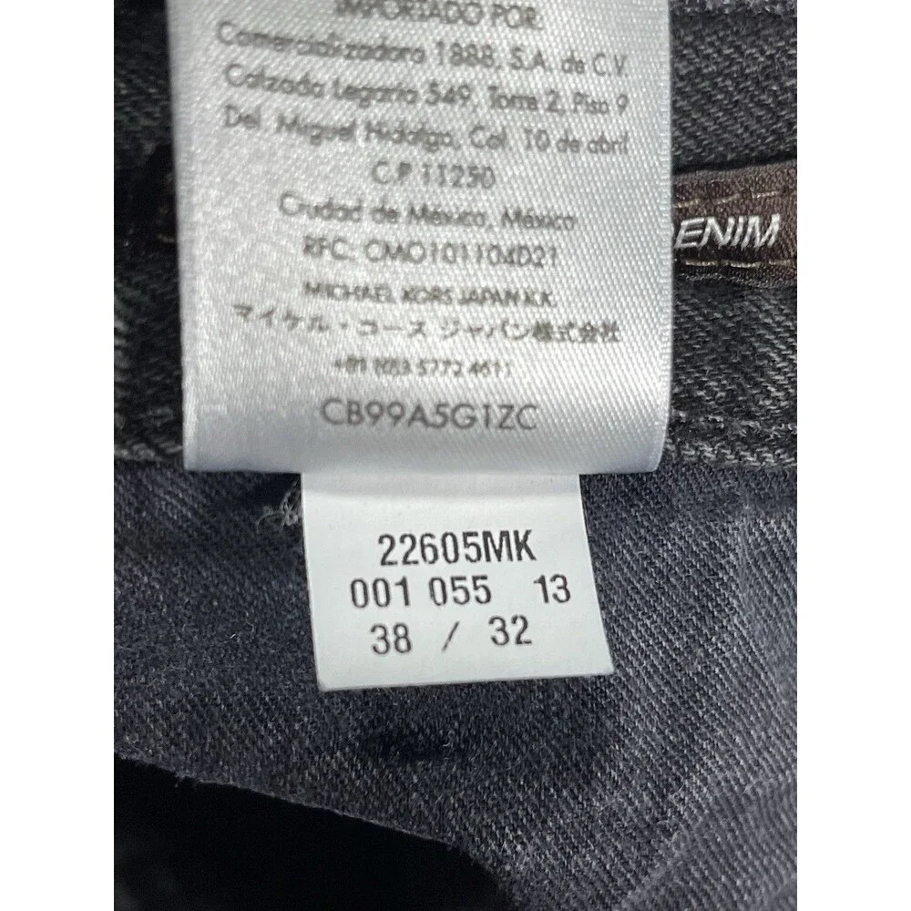 Michael Kors Parker Slim Fit Jeans Men's 38x32 Gray American Milled Denim
